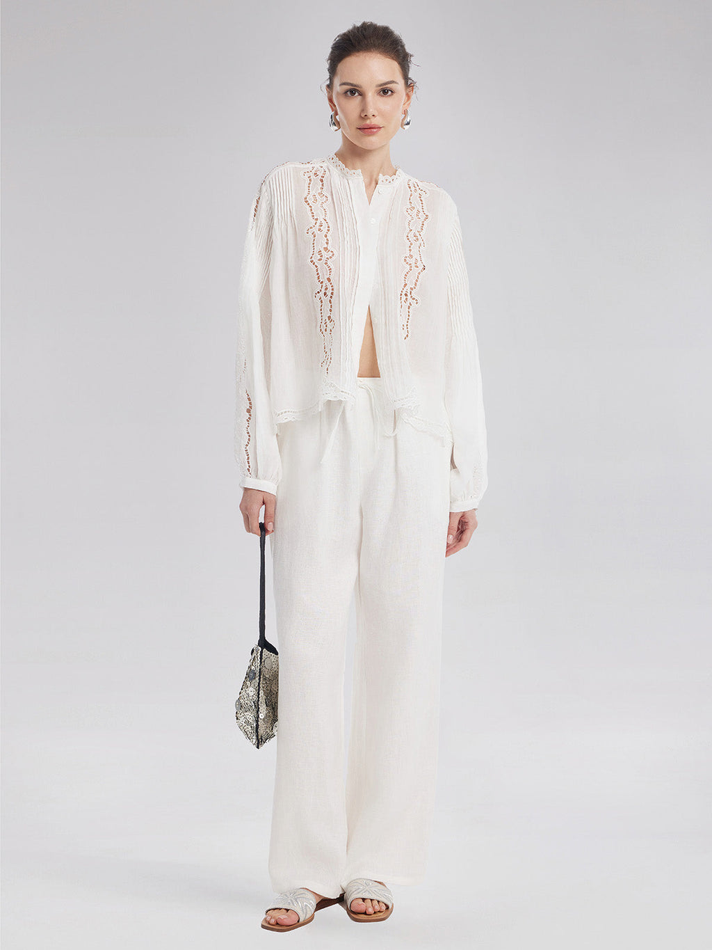 Adjustable Linen Straight Pants - Star Queen