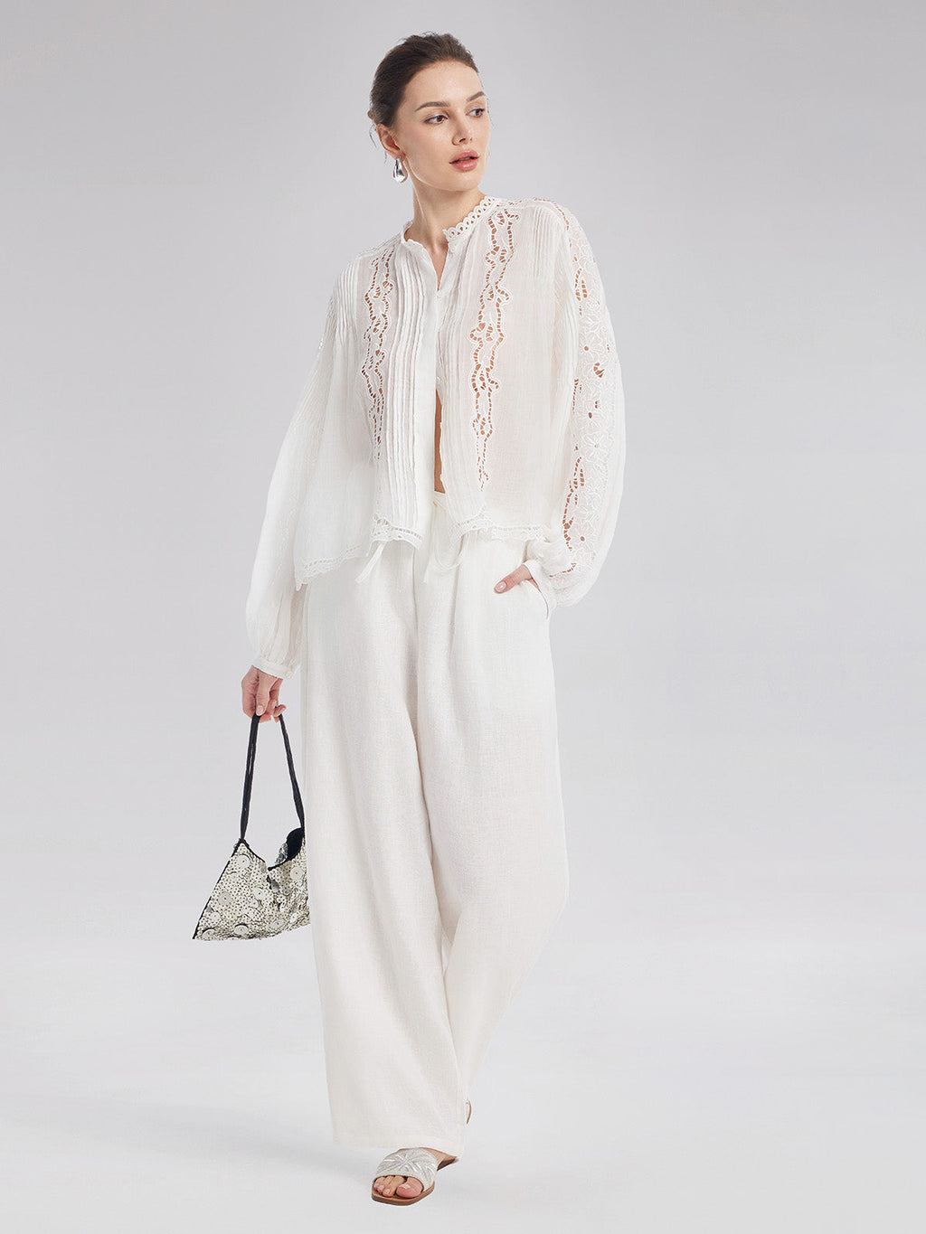 Adjustable Linen Straight Pants - Star Queen